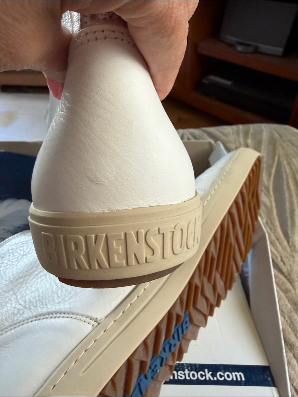 Birkenstock Men’s Cream-White Leather Chukka Boots - Picture 5 of 9